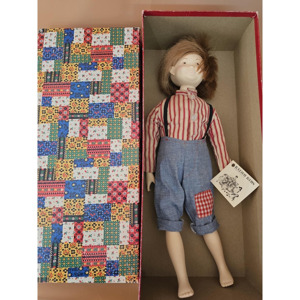 Kalico Kids #102 Annie Lou 1973 Suzanne Gibson 18" Plush Vinyl Child Doll NWT